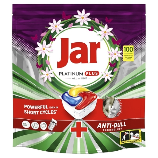 Jar kapsule za strojno pranje posuđa, Spring Lemon, 100 kom