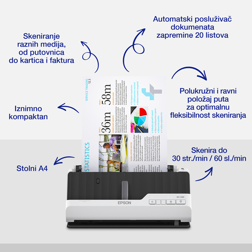 EPSON WorkForce DS-C330 Scanner, 30ppm