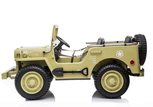 Jeep JH 101 bež - 3 sjedala - auto na akumulator