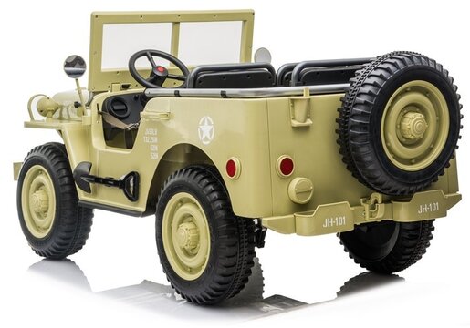 Jeep JH 101 bež - 3 sjedala - auto na akumulator
