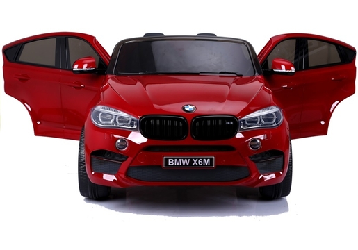 Licencirani BMW X6 M crveni lakirani - dvosjed - auto na akumulator