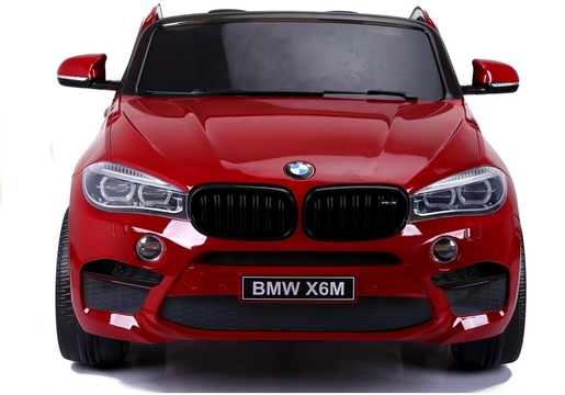 Licencirani BMW X6 M crveni lakirani - dvosjed - auto na akumulator