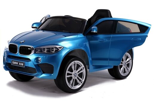 Licencirani BMW X6 plavi lakirani - auto na akumulator - NOVI dizajn