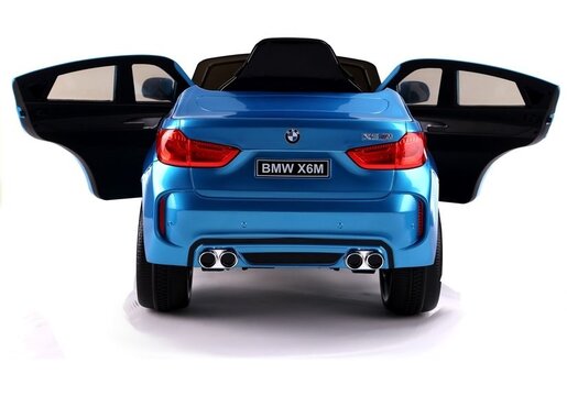 Licencirani BMW X6 plavi lakirani - auto na akumulator - NOVI dizajn