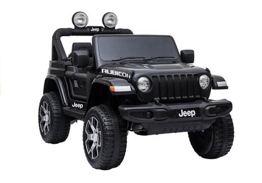 Licencirani Jeep Rubicon Wrangler 4x4 crni - auto na akumulator