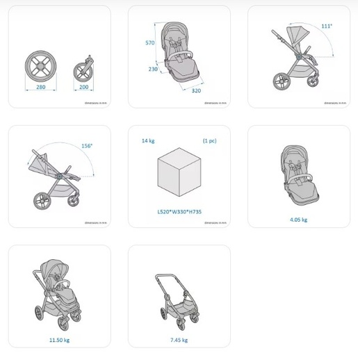 Maxi-Cosi kolica Oxford, Twillic Graphite