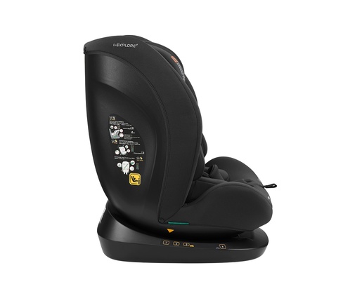 Kikka Boo autosjedalica i-Explore 2 i-Size, Grupa 0+, 1, 2, 3 (0-36 kg) (40-150 cm), Black