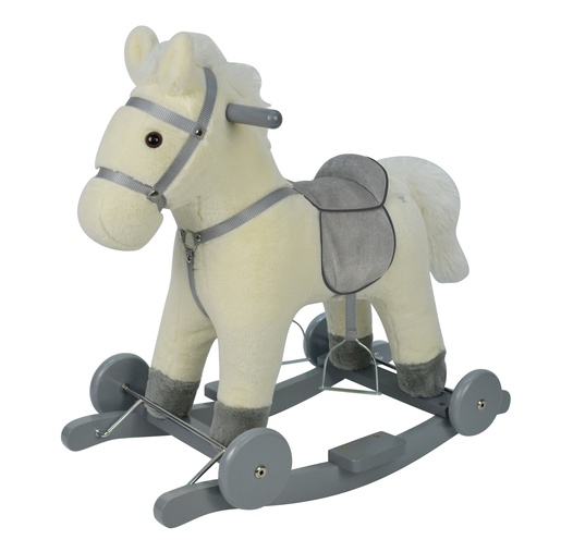 Bertonne konjić na ljuljanje s kotačima, bijeli