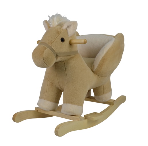 Bertonne konjić na ljuljanje s naslonom, bež konj