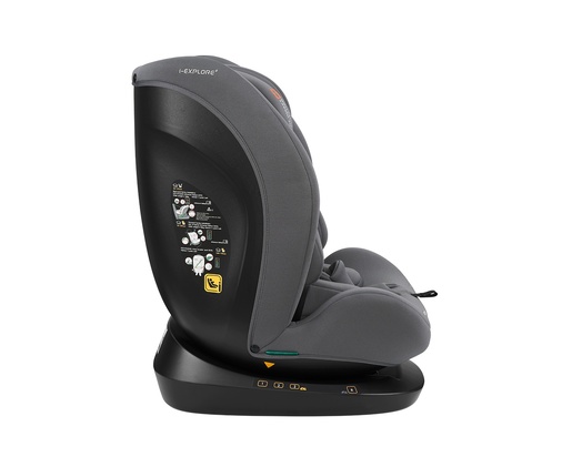Kikka Boo autosjedalica i-Explore 2 i-Size, Grupa 0+, 1, 2, 3 (0-36 kg) (40-150 cm), Grey
