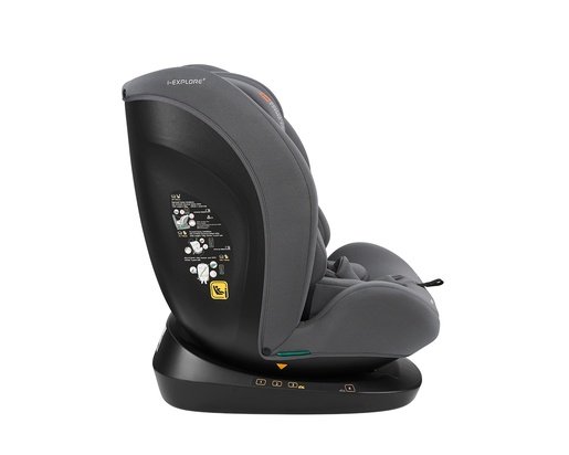 Kikka Boo autosjedalica i-Explore 2 i-Size, Grupa 0+, 1, 2, 3 (0-36 kg) (40-150 cm), Grey