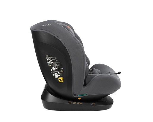 Kikka Boo autosjedalica i-Explore 2 i-Size, Grupa 0+, 1, 2, 3 (0-36 kg) (40-150 cm), Grey