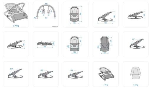 Maxi-Cosi ležaljka Kori Eco, Beyond Grey