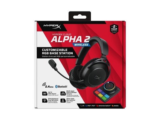 HP HyperX Cloud Alpha 2, bežične gaming slušalice, on-ear, AJ5C7AA