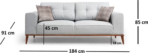 Dvosjed MONTANA sivi, Montana 2 Seater