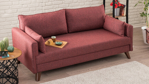 Trosjed BELLA crvena, Bella Sofa For 3 Pr - Claret Red