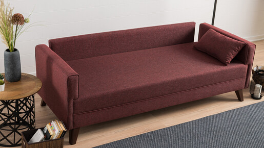Trosjed BELLA crvena, Bella Sofa For 3 Pr - Claret Red