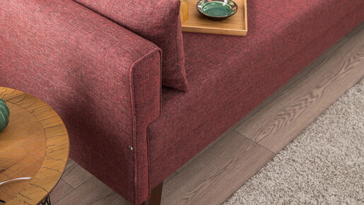Trosjed BELLA crvena, Bella Sofa For 3 Pr - Claret Red