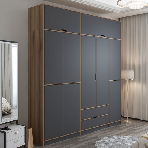 Ormar za odjeću ELINA - 8909, antracit, Dore