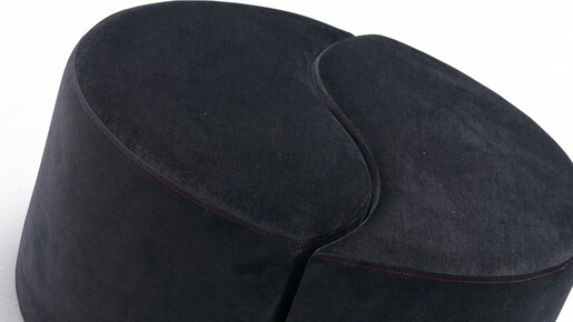 Tabure, Antracit Ružičasta, Alis Puf - Black