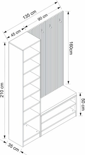 Stalak za hodnik, Noah - 8452