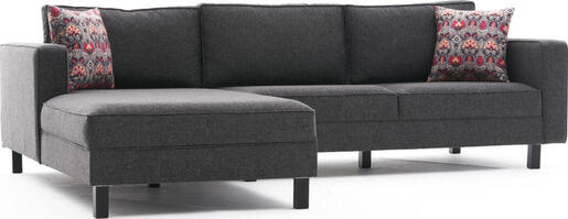 Kutna garnitura KALE LINEN, lijeva, antracit, Kale Linen Left - Anthracite