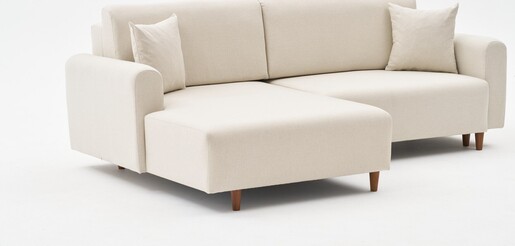 Kutna garnitura na razvlačenje Mane lijevi - Cream