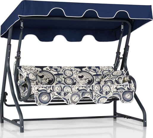 Vrtni trosjed za ljuljanje, višebojno boja, Olea 3 Kişilik Salıncak - Dünya Mavi Tente