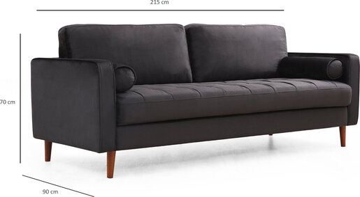 Trosjed ROMA crna, Rome - Black