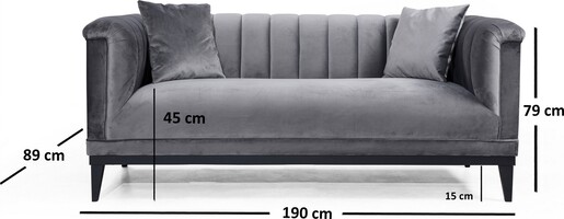 Dvosjed TRENDY antracit, Trendy - Dark Grey