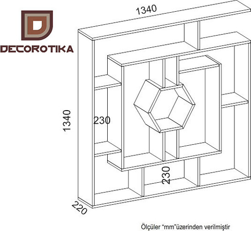 Polica za knjige Melissa