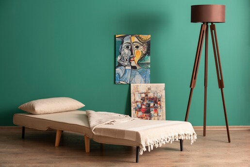 Fotelja na razvlačenje, Krem, Folde Single - Cream