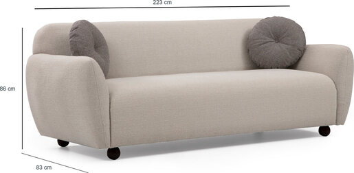 Trosjed EDDY bež, Eddy - Cream