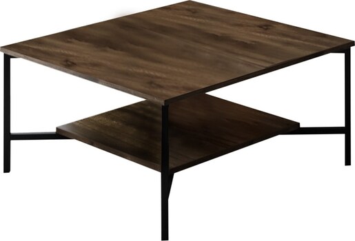 Stolić za kavu, Black Line - Walnut, Black