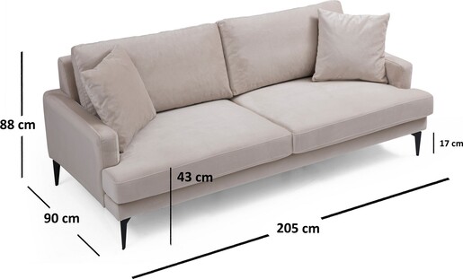 Trosjed PAPIRA bež, Papira 3 Seater - Beige