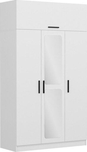 Garderoba, Kale 3 Kapak Aynalı 235 - White