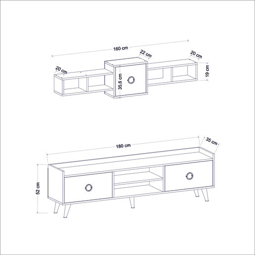 TV jedinica, Rosa - Marble