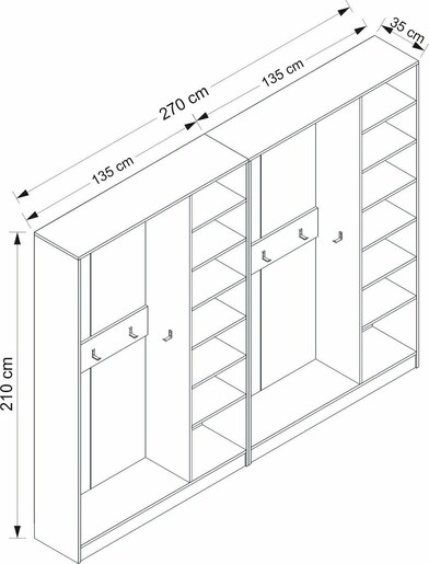 Stalak za hodnik, Noah - 8258