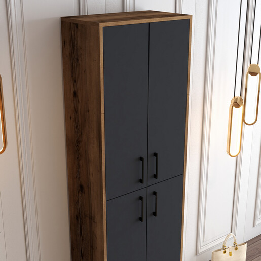 Ormar za cipele, Berlin A - Walnut, Anthracite