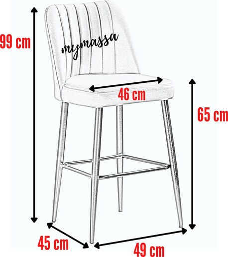Set barskih stolica (4 komada) KENNEDY
