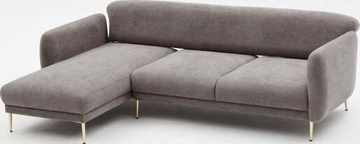 Kutna garnitura na razvlačenje, Sivo Zlato, Simena Left - Grey