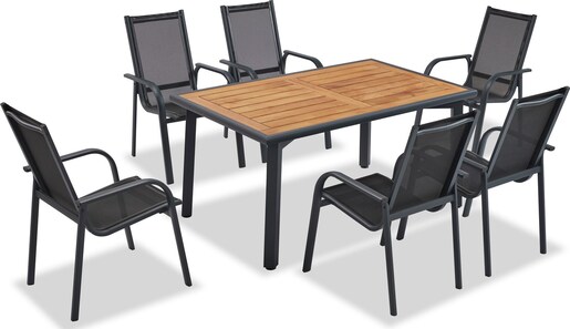 Vrtna garnitura, antracit drveni boja, Berlin