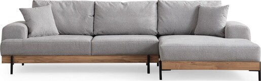 Kutna garnitura Eti Oak desni - sivi