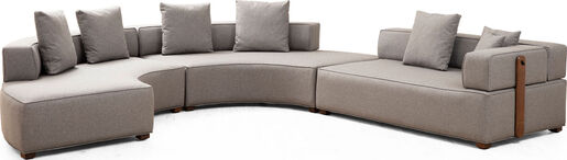 Kutna garnitura GONDOL-4, siva, Gondol-4 (CHL SOL-CHLSAĞ-3R) - Grey