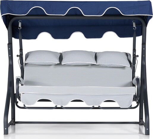 Vrtni trosjed za ljuljanje, višebojno boja, Salvia 3 Kişilik Salıncak Mavi