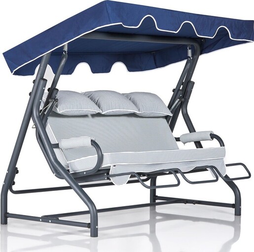 Vrtni trosjed za ljuljanje, višebojno boja, Salvia 3 Kişilik Salıncak Mavi