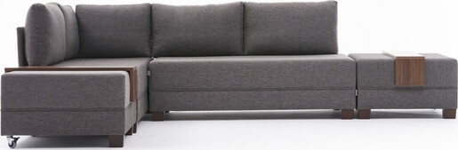 Kutna garnitura na razvlačenje FLY CORNER, lijeva, smeđa, Fly Corner Sofa Bed Left - Brown