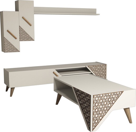 Set namještaja za dnevnu sobu, Beril - Cream