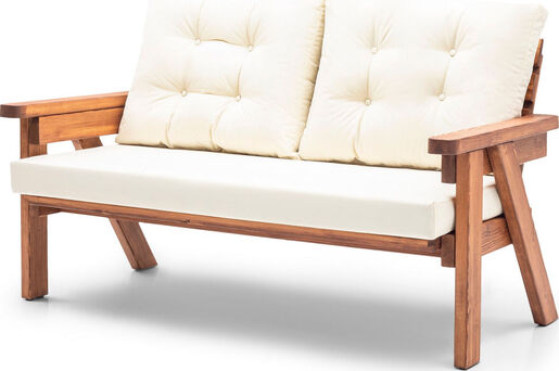 Vrtna garnitura, krema orah boja, Abant (3+1+1) - Cream