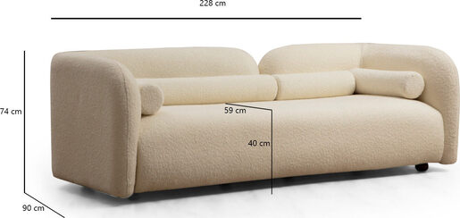 Trosjed, Krem, Victoria Cream Bouclette